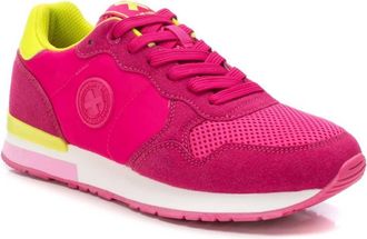 Xti Womens Lace Up Fashion Sneakers In Fuschia