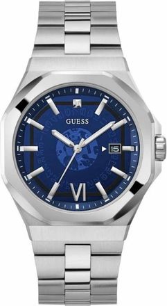 Guess Grijze Roestvrijstalen Quartz Horloge - Heren - Accessoires - Grijs - Maat: ONE Size