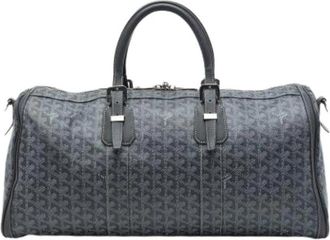 Goyard Pre-owned Croisiere 45 Weekend Bag - Dames - Vintage Weekendtas - Grijs - ONE Size - Leer - Vintage