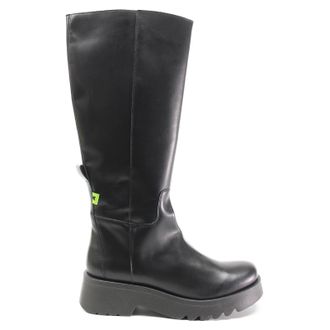 FLY London MYNT908FLY Leather Womens Calf Length Boots - Black - Size:UK 4