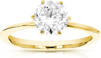 Vir Jewels 1 cttw Lab Grown Diamond Engagement Solitaire Ring in 14K Yellow Gold For Women