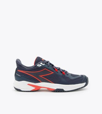Diadora Mens Trofeo 2 Pickleball Shoe In Blue Corsair White Fiery Red