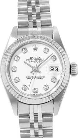 Rolex Pre-owned Rolex Datejust 26 Automatic Chronometer Diamond White Dial Ladies Watch 79174 WDJ