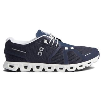On Cloud 5 Textile Synthetic Mens Lace Up Trainers - Midnight White - Size:UK 12.5