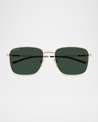 Gucci Men & apos;s Gg2097Sk Rectangle Metal Sunglasses