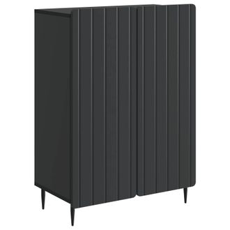 vidaXL Aparador Negro 66 X 34,5 X 92 Cm Madera De Ingenier&iacute;a Vidaxl