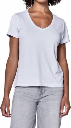 Dear John Denim Madi V-Neck Jersey Short Sleeve Tee In Sky