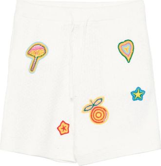Casablanca Shorts con applicazione - Bianco