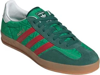 adidas Gazelle Indoor Sneaker in Green/Better Scarlet/Green at Nordstrom, Size 10.5 Womens