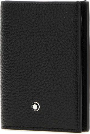 Montblanc Mens Black Leather Wallet Exterior: Portafogli