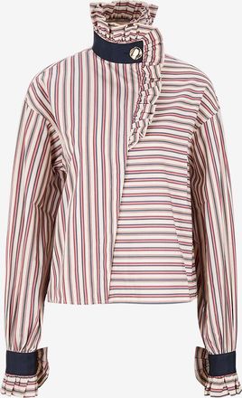 The Label Edition Popeline-Hemd mit Volantkragen Ezra