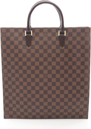 Louis Vuitton Brown Ebene Coated Canvas Leather Handbag Tote Bag (Pre-Owned)