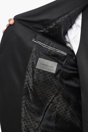Corneliani Giacca CERIM.ACADEMY in Lana Vergine con Collo Sciallato e Gilet Corneliani