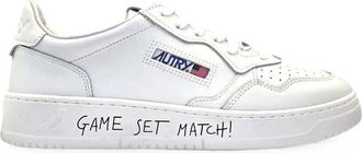 Autry Medalist Slogan-print Leather Sneakers