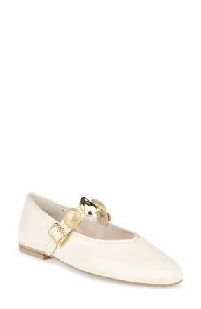 Dolce Vita Relan Mary Jane Ballet Flat in Off White Leather at Nordstrom Rack, Size 6.5
