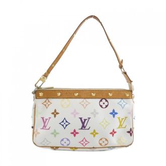 Louis Vuitton Monogram Multicolore White Coated Canvas Pochette Pouch (Pre-Owned)