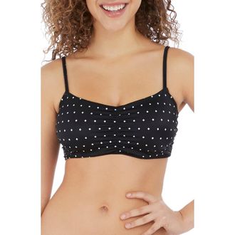 Freya Jewel Cove Concealed Underwire Bikini Top in Black at Nordstrom, Size 30Ff