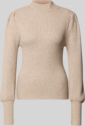 Only Regular Fit Strickpullover aus Viskose-Mix Modell KATIA in Beige Melange, Größe XS