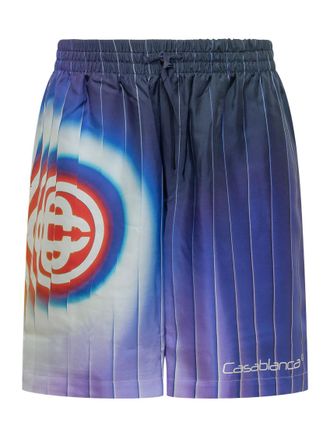 Casablanca Blue Graphic Shorts