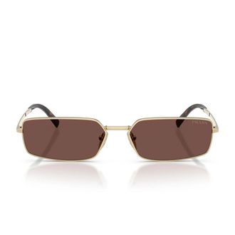 Prada Sunglasses Pra60 S Zvn80 T Pale Gold/Chocolate Black Women