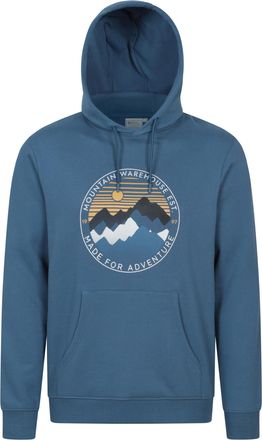 Mountain Warehouse Circular Sunset Mountain Mens Graphic Hoodie Blue 2XL