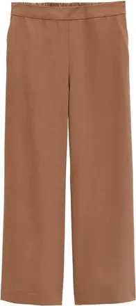 Marc O'Polo Broeken, Dames, Bruin, L, Linnen, Wide Broeken