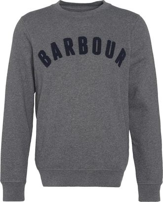 Barbour Prep Logo Crew Sweatshirt Grijs Marl - Heren - Sweatshirts - Grijs - S - Katoen - Hoodies & sweatvesten