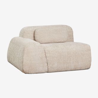 Sklum M&oacute;dulo Esquinero Izquierdo Con Reposabrazos Para Sof&aacute; Modular En Chenilla Envasado Al Vac&iacute;o Merida Sklum