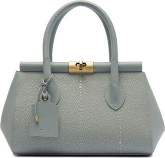 Arezzo Medium Morgan Leather Tote in Glacier Blue at Nordstrom