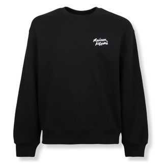 Maison Kitsun&eacute; Heren, Sweatshirts & Hoodies, Zwart, Maat: M Katoen