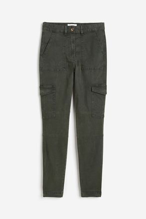 H&M Cargohose aus Twill - Dunkles Khakigr&uuml;n