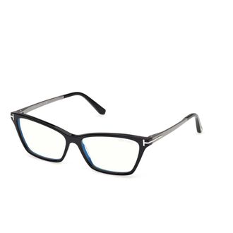 Tom Ford Glasses, unisex, Black, Size: 56 MM Butterfly Optical Frame