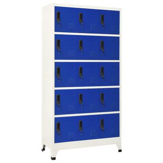 vidaXL Vidaxl - Taquilla De Acero Gris Y Azul 90x40x180 Cm