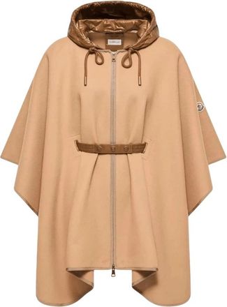 Moncler Cape - Dames - Ponchos - Beige - ONE Size - Wol - Jassen
