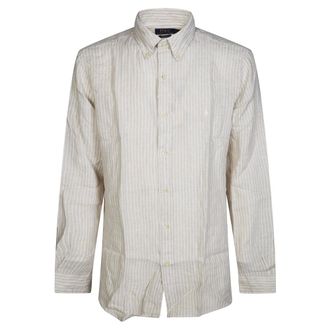 Polo Ralph Lauren Camicia Lino Riga - Heren - Casual Overhemden - Wit - XL - Linnen - Overhemden