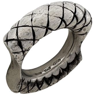 Bottega Veneta Silver Silver 925 Band Ring (Pre-Owned)