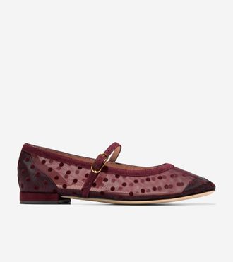 Cole Haan Womens Harlan Mary Jane Ballet Flats - Red Size 10.5