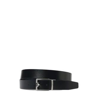 Emporio Armani Belts, male, Black, Size: ONE SIZE Calfskin Adjustable Buckle Belt