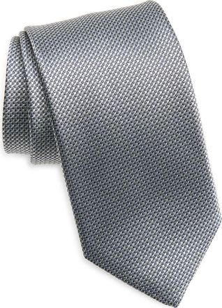 David Donahue Silk Tie in Pearl at Nordstrom