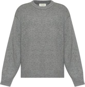 Frame Denim De Cashmere Crewneck Trui - Heren - Cashmere truien - Grijs - M - Kasjmier - Truien & Vesten
