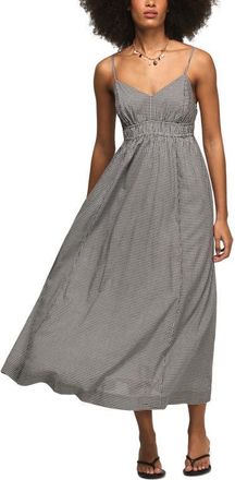 Lucky Brand Empire Waist Midi Dress in Navy Gingham at Nordstrom, Size Xx-Large