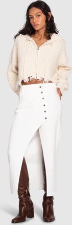 Belle & Bloom Cant Forget You Denim Midi Skirt