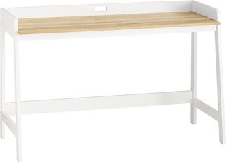 SoBuy Mesa de escritorio con un estante color natural