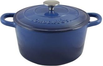 Crock-pot 5 Quart Round Enameled Cast Iron Dutch Oven in Blue at Nordstrom