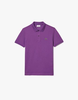 Lacoste Mens Slim-Fit Piqué Polo Shirt - Purple - Size: 38