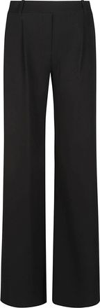 Patrizia Pepe Black High-Waist Wide-Leg Polyamide-Blend Pants