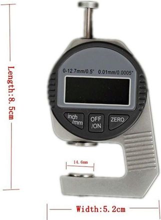 Trade Shop Trade Shop - Spessimetro Micrometro Digitale Palmer Alta Precisione 0-12,7 Mm X 0,01 Mm