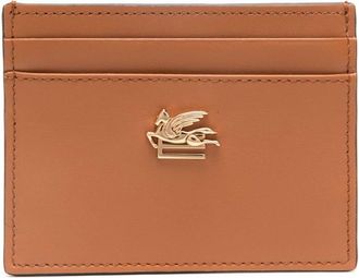 Etro leather card holder - women - Calf Leather/Calf Leather/Nylon - One Size - Brown