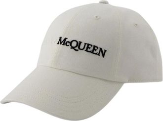 Alexander McQueen Witte Katoenen Logo Pet - Heren - Petten - Wit - M - Katoen - Accessoires