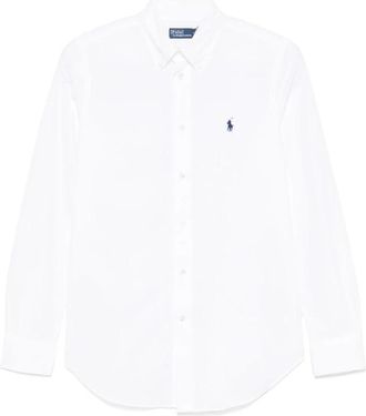 Ralph Lauren Poplin overhemd van katoenmix - Dames - Overhemden - Wit - XS - Katoen - Overhemden